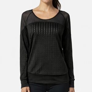 Nike Dri-Fit Women's Long Sleeve Perforated Mesh Detail Top Size Small